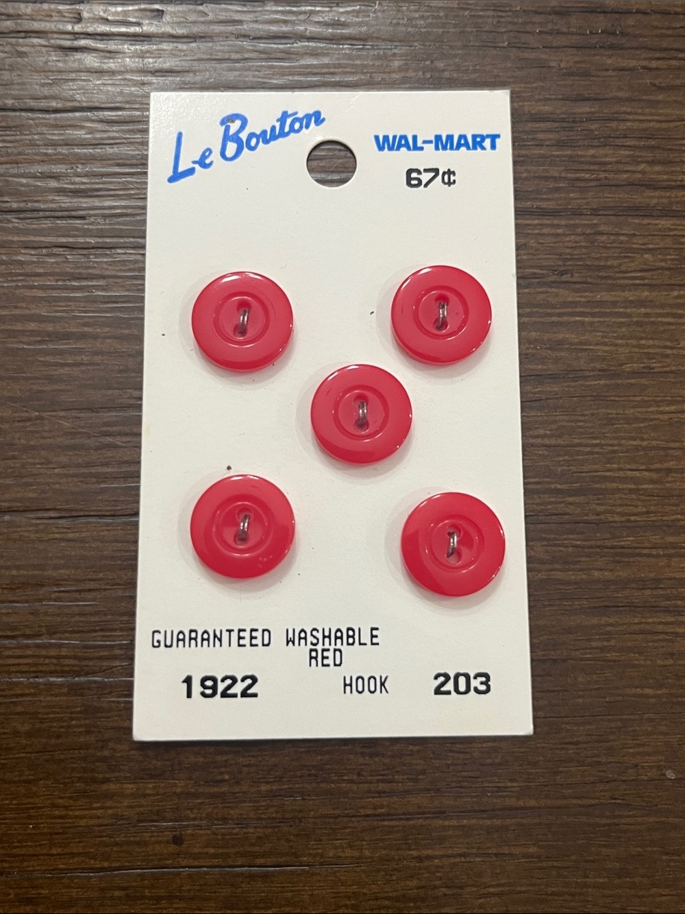 Vintage Le Bouton Red Buttons
